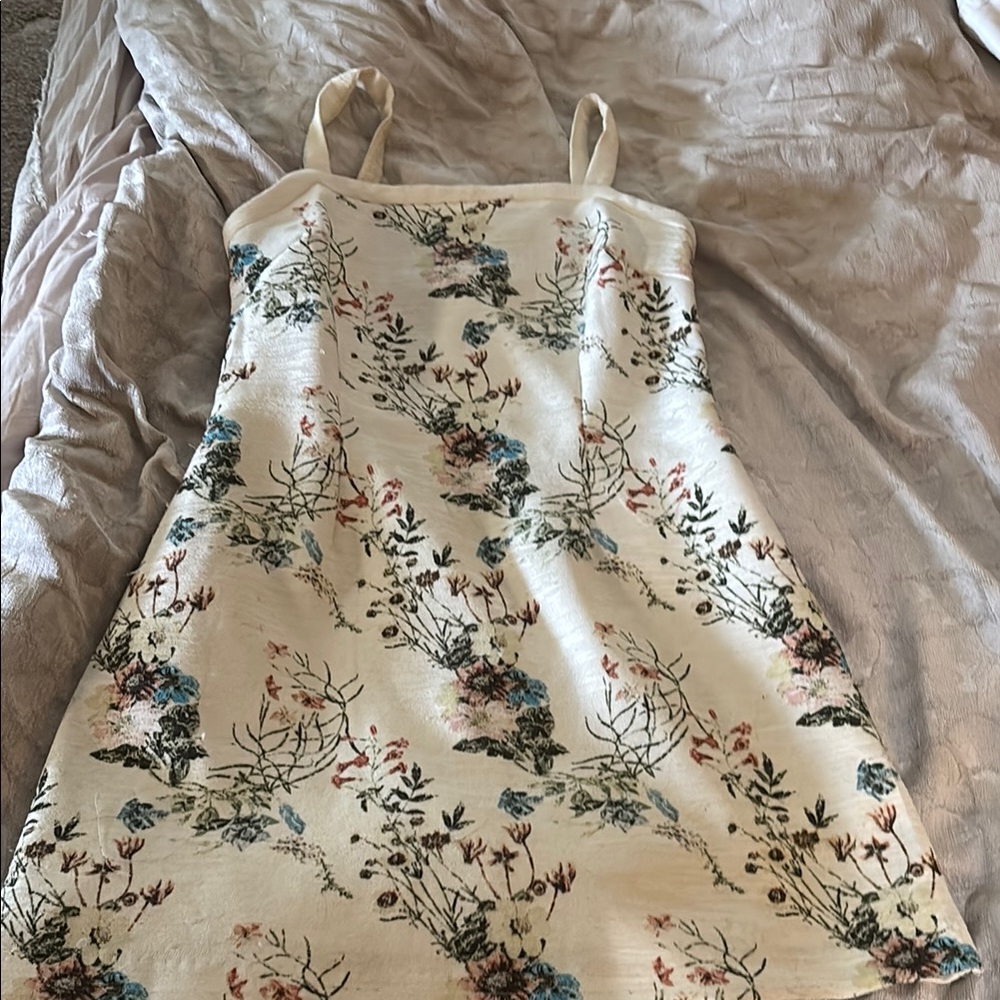 Floral Cream Midi Dress